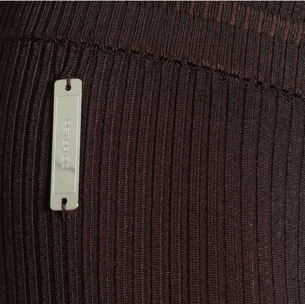 China Peter Do Brown Flared Ribbed Pants small - Picture 3 of 16